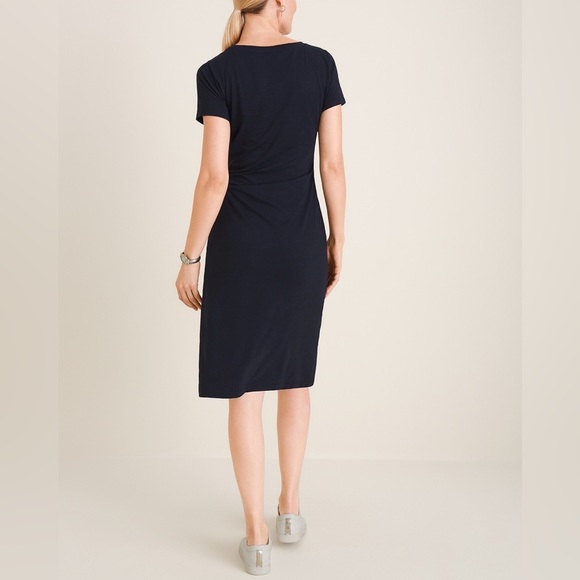 NWT Chicos Sneaker Dress-Size 1 (US 8/10)-Navy Blue - Picture 2 of 5